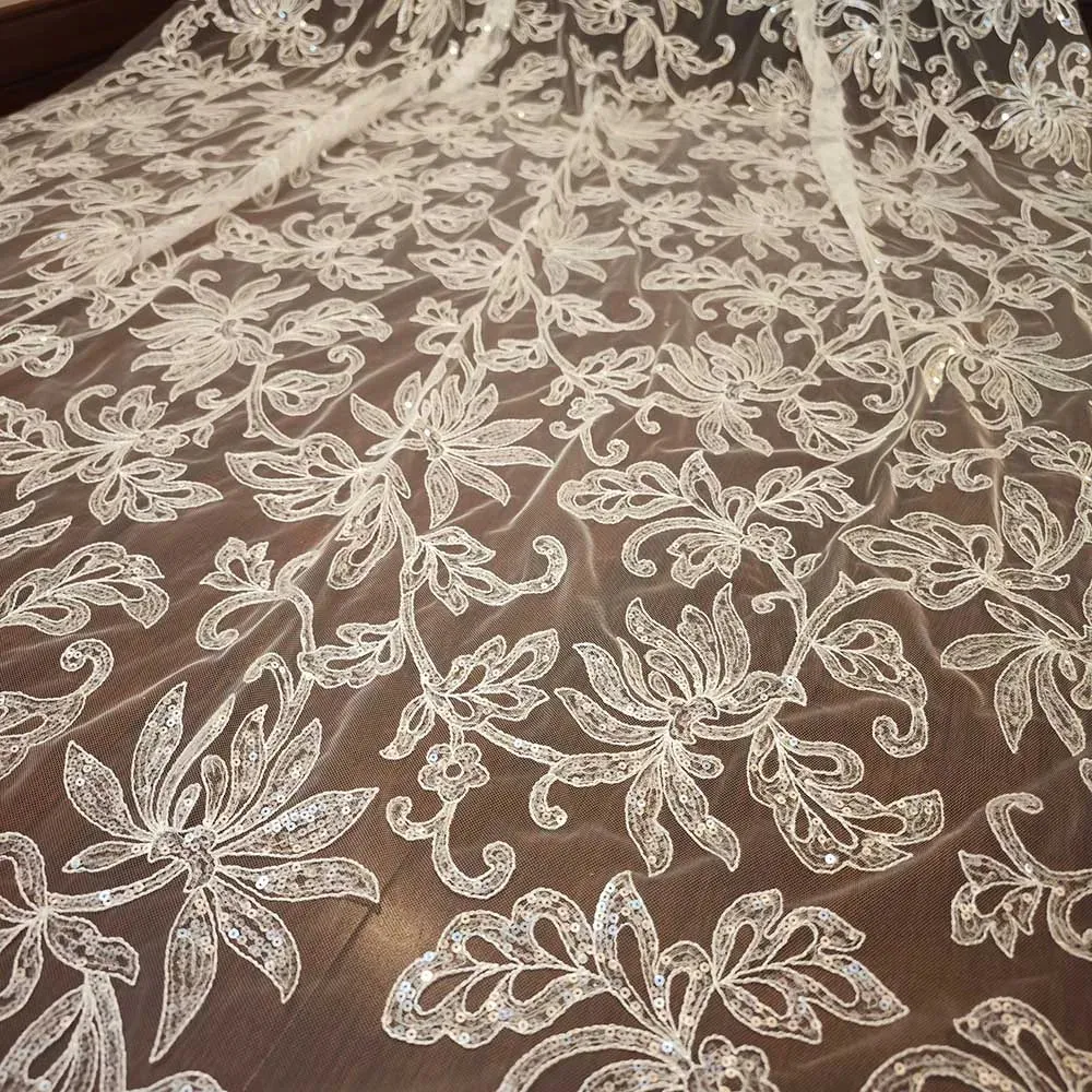 Luxury Glitter Sequins Shoulder Veil 3 Meters Long Wedding Cape